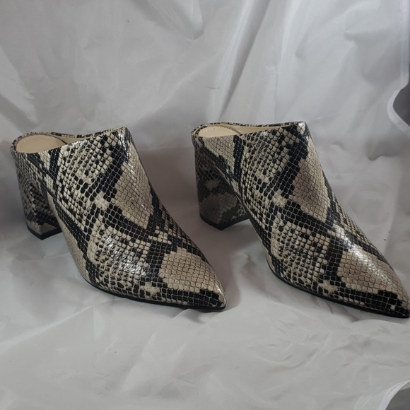 Marc Fisher Shoes - Marc Fisher Snake Skin Heeled Mules
